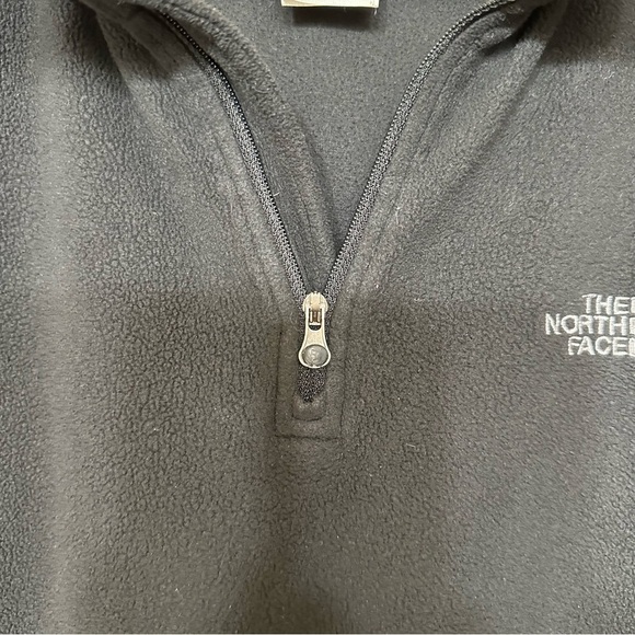 Women’s Light Weight Long Sleeve Fleece North Face Half Zip Jacket Black Large - Picture 5 of 6